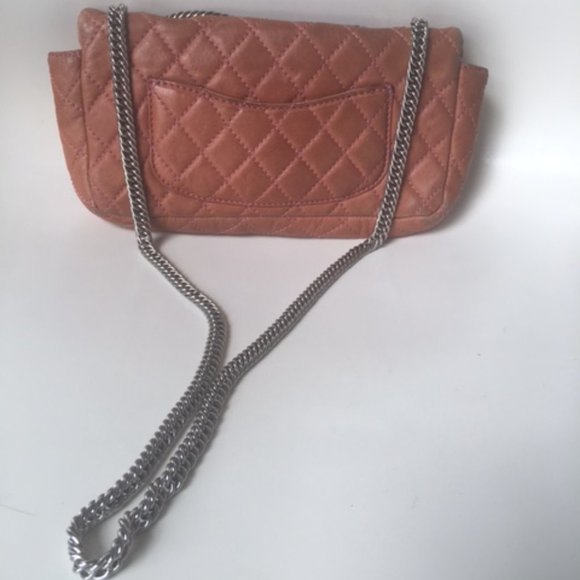 Chanel Matelasse Leather Double Flap Double Chain Bag Brown SilverMetal 12s - Picture 1 of 10